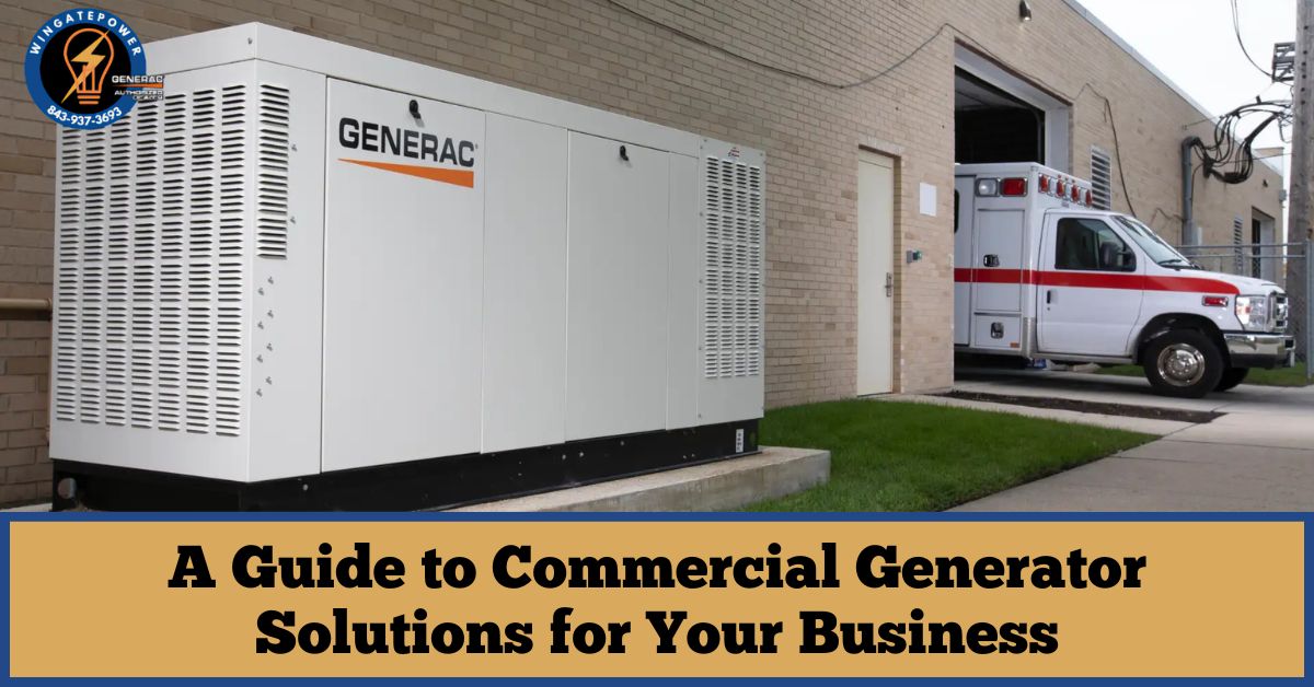 Commercial Power Generator Solutions Charleston Business back up power outside commercial space